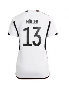 Tyskland Thomas Muller #13 Replika Hemmakläder Dam VM 2022 Kortärmad